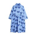 Kleid Bow Aop Blue