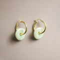 Creoles ceramic circle mint