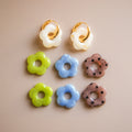 Créoles set de 4 Hoop Flower Maxi