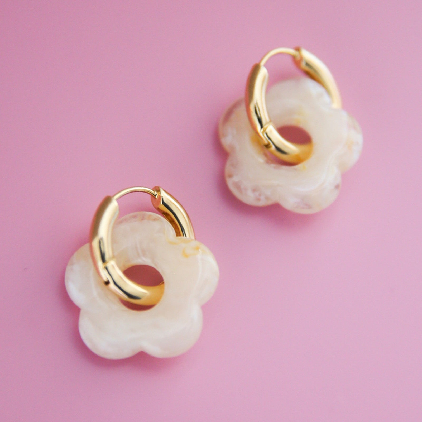 Créoles Hoop Big Flower nature