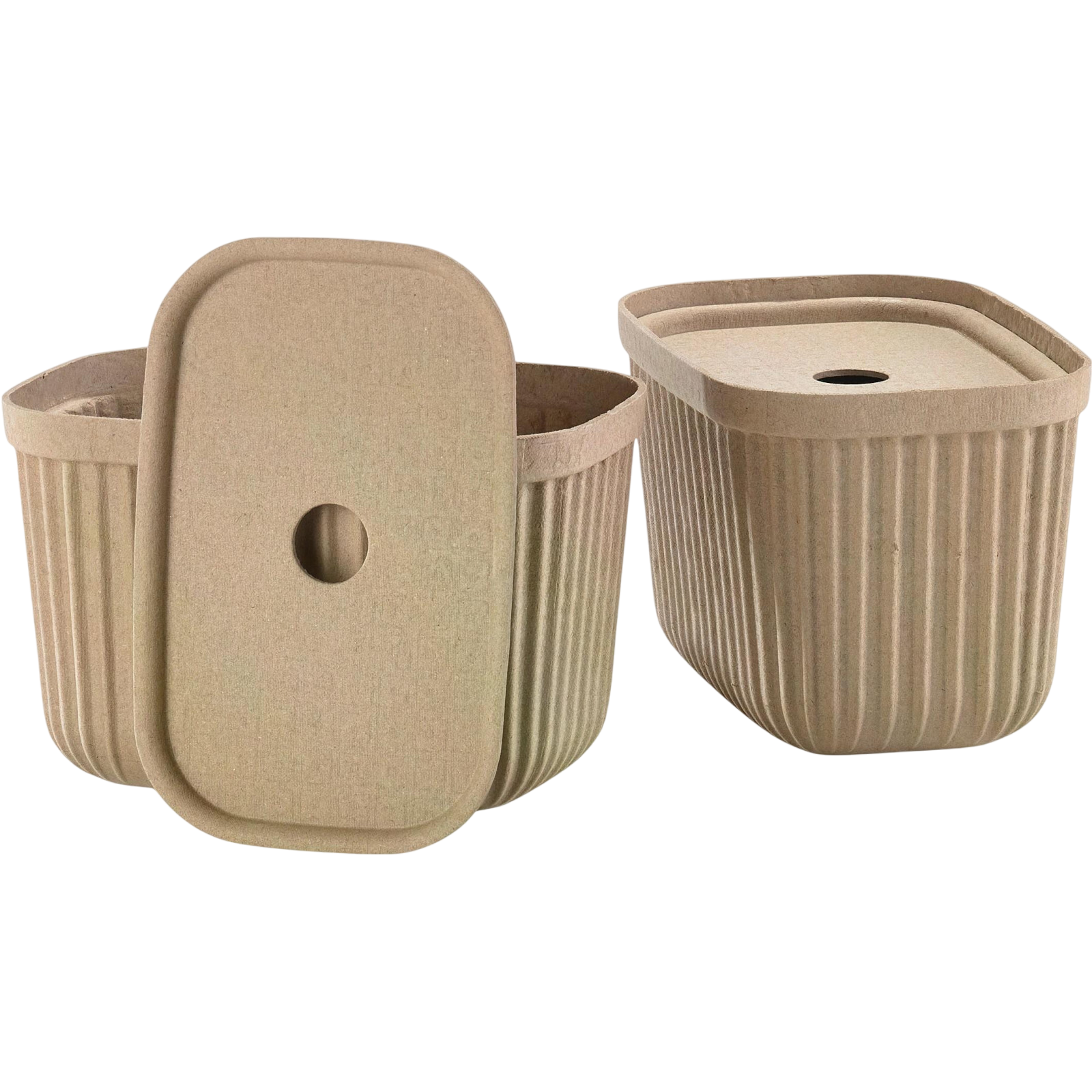 Storage box Pulp S 2 pieces, beige