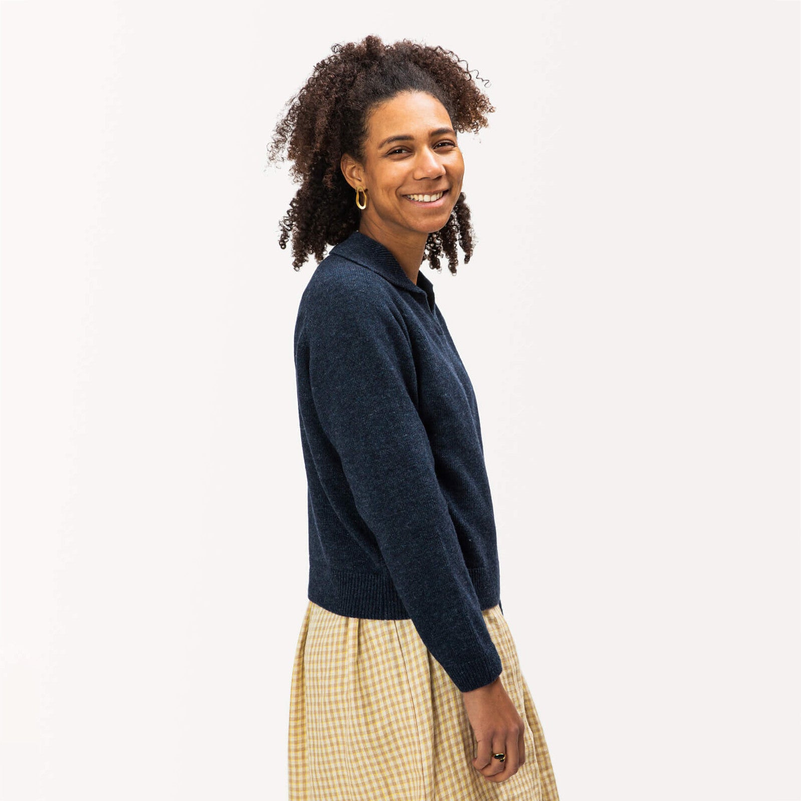 Strickpullover Polo Navy