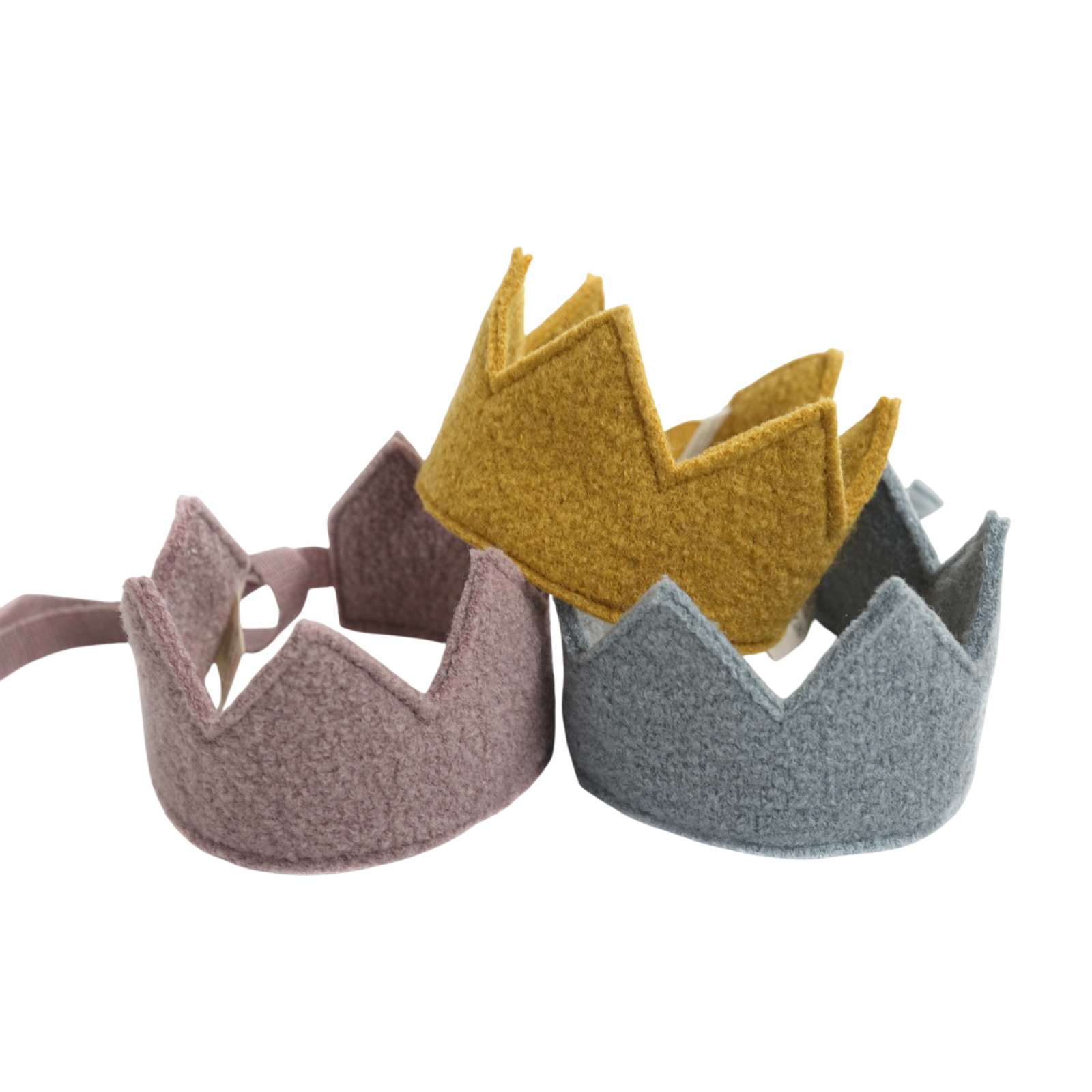 Birthday crown merino wool mauve