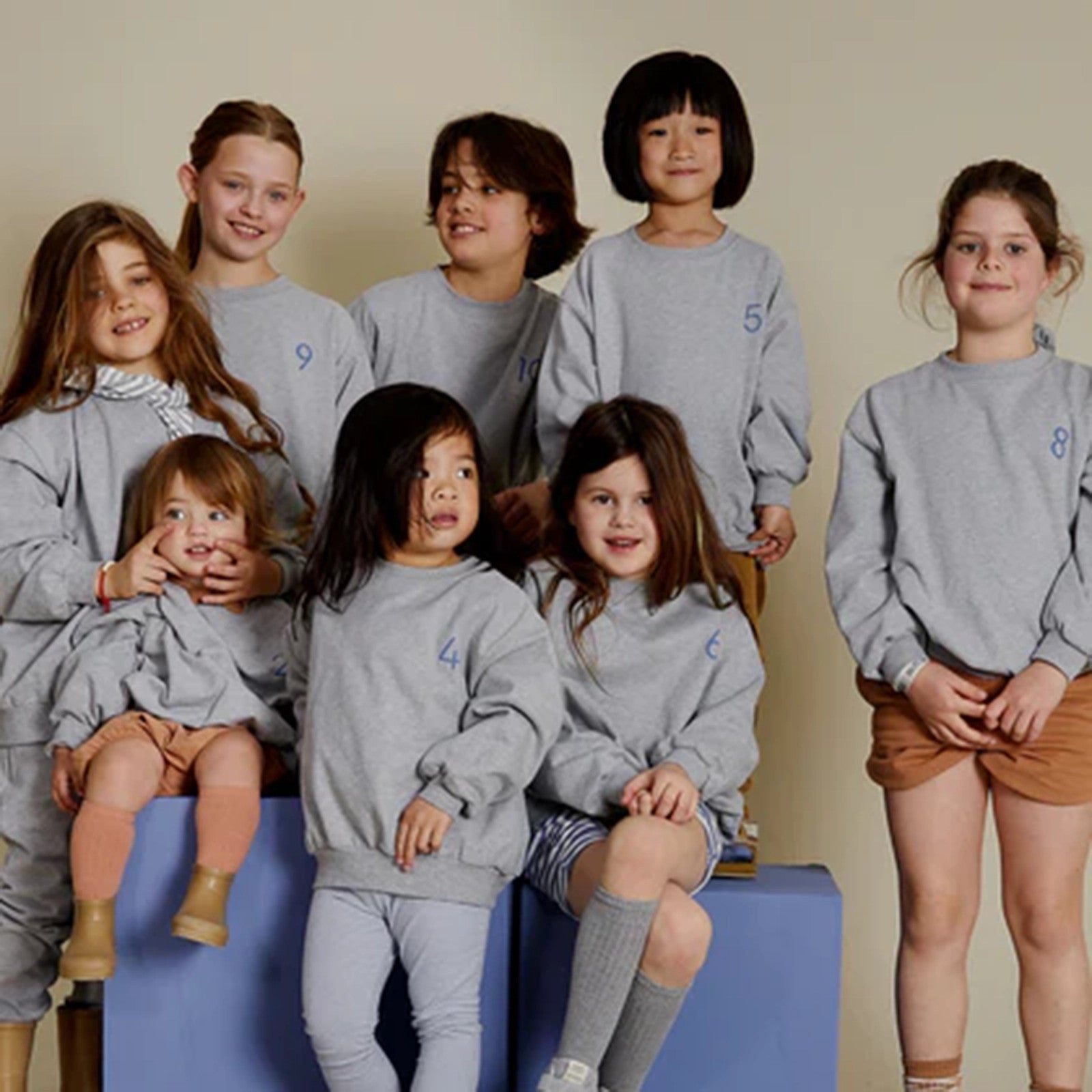 Birthday Sweatshirt 1 Grey Melange Blue Moon