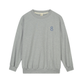 Birthday Sweatshirt 8 Grey Melange Blue Moon