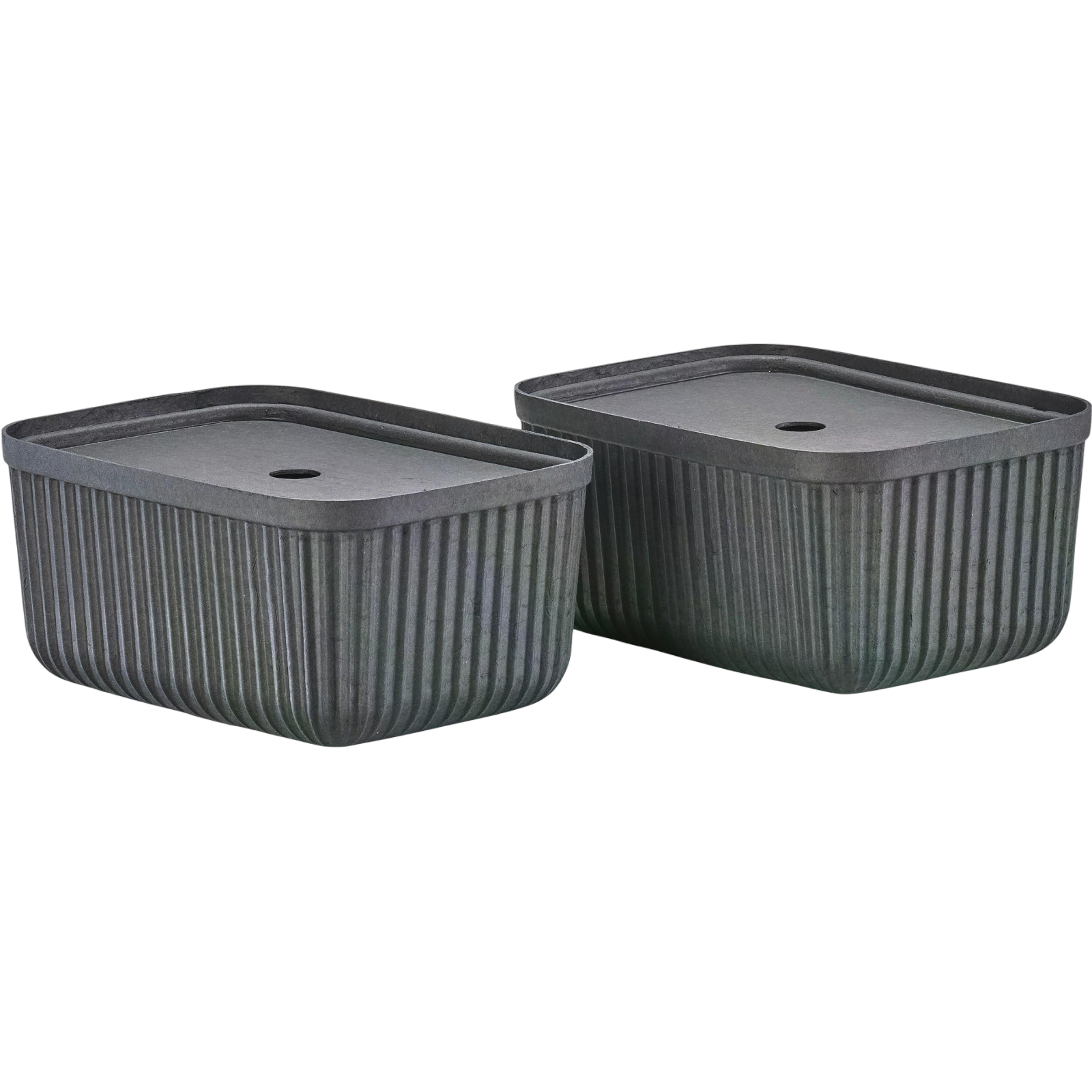 Boîte de rangement Pulp M 2 pièces, noir