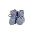 Chausson bébé laine mérinos bleu fumé