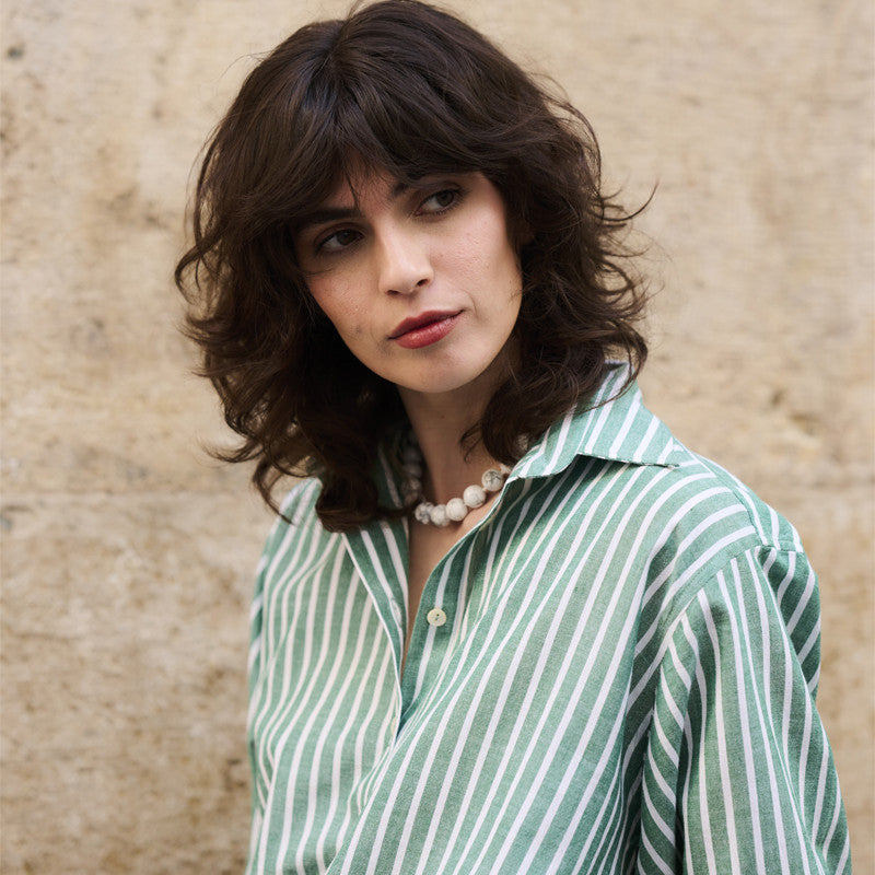 Haut de pyjama rayé Green