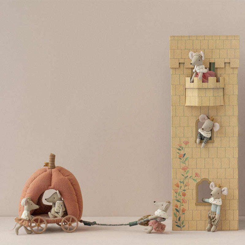 Maileg Maus Kürbiswagen