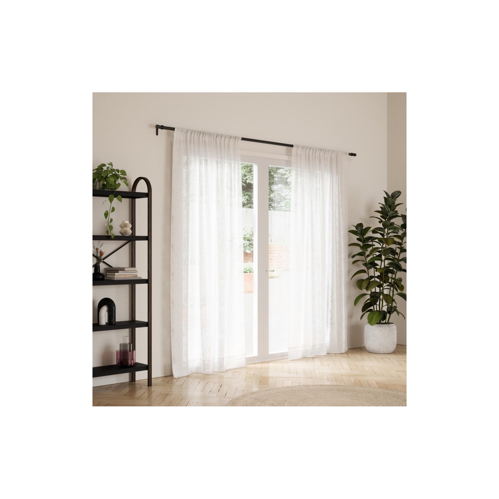 Vorhangstange Cappa 92-168 cm Schwarz