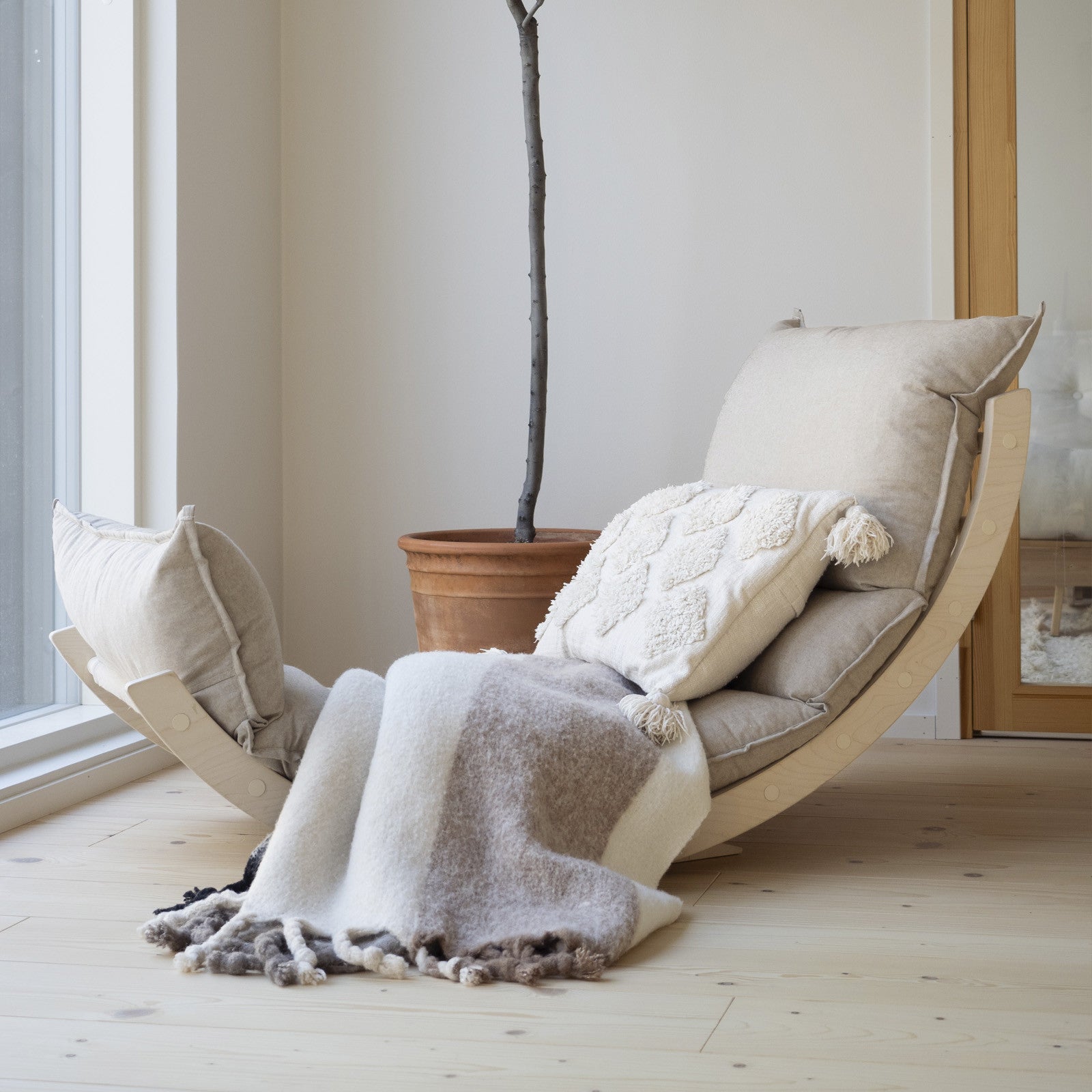 Coussin OHRA Sable pour chaise longue à bascule LAAKSO