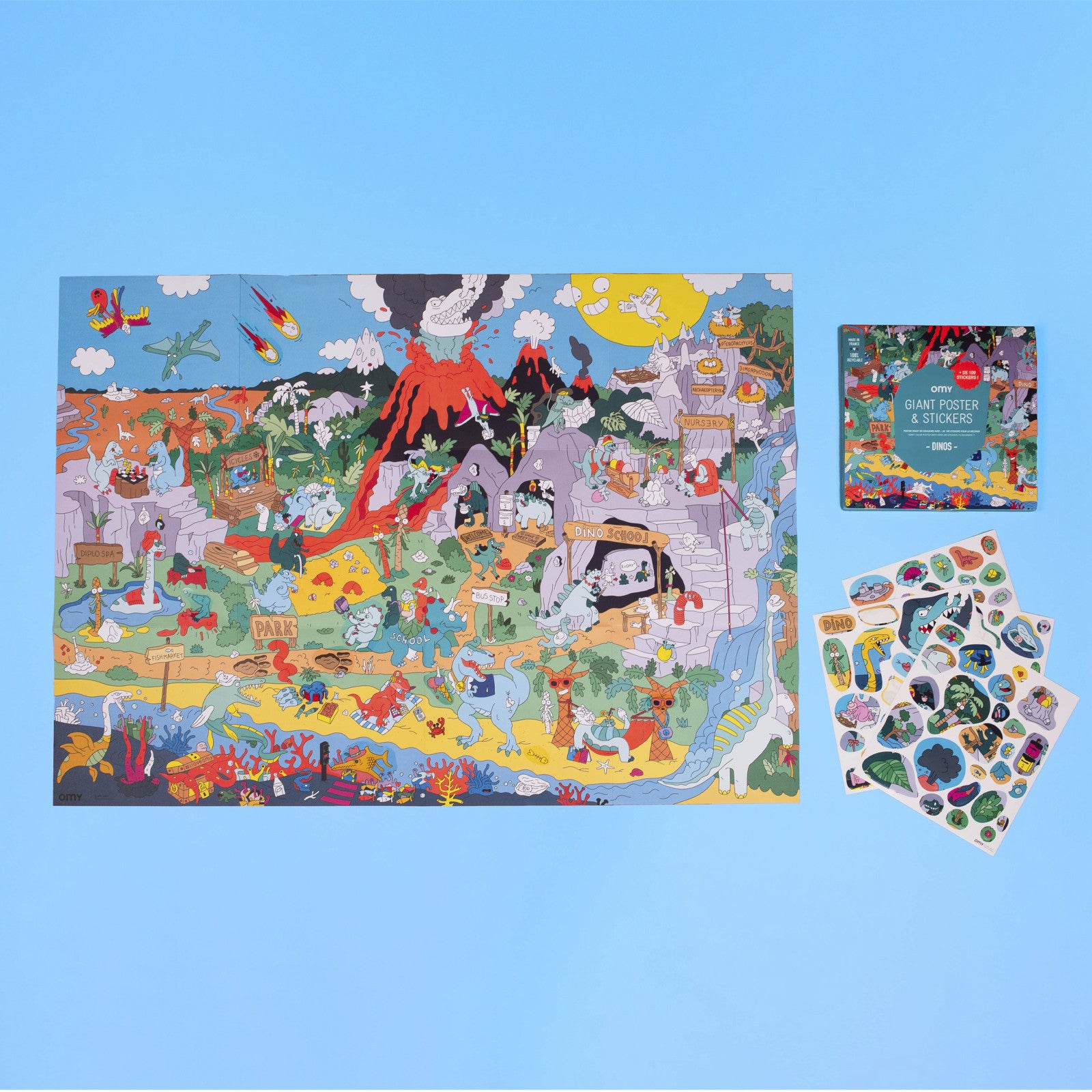 Poster & Sticker Dinos Cherche & Trouve