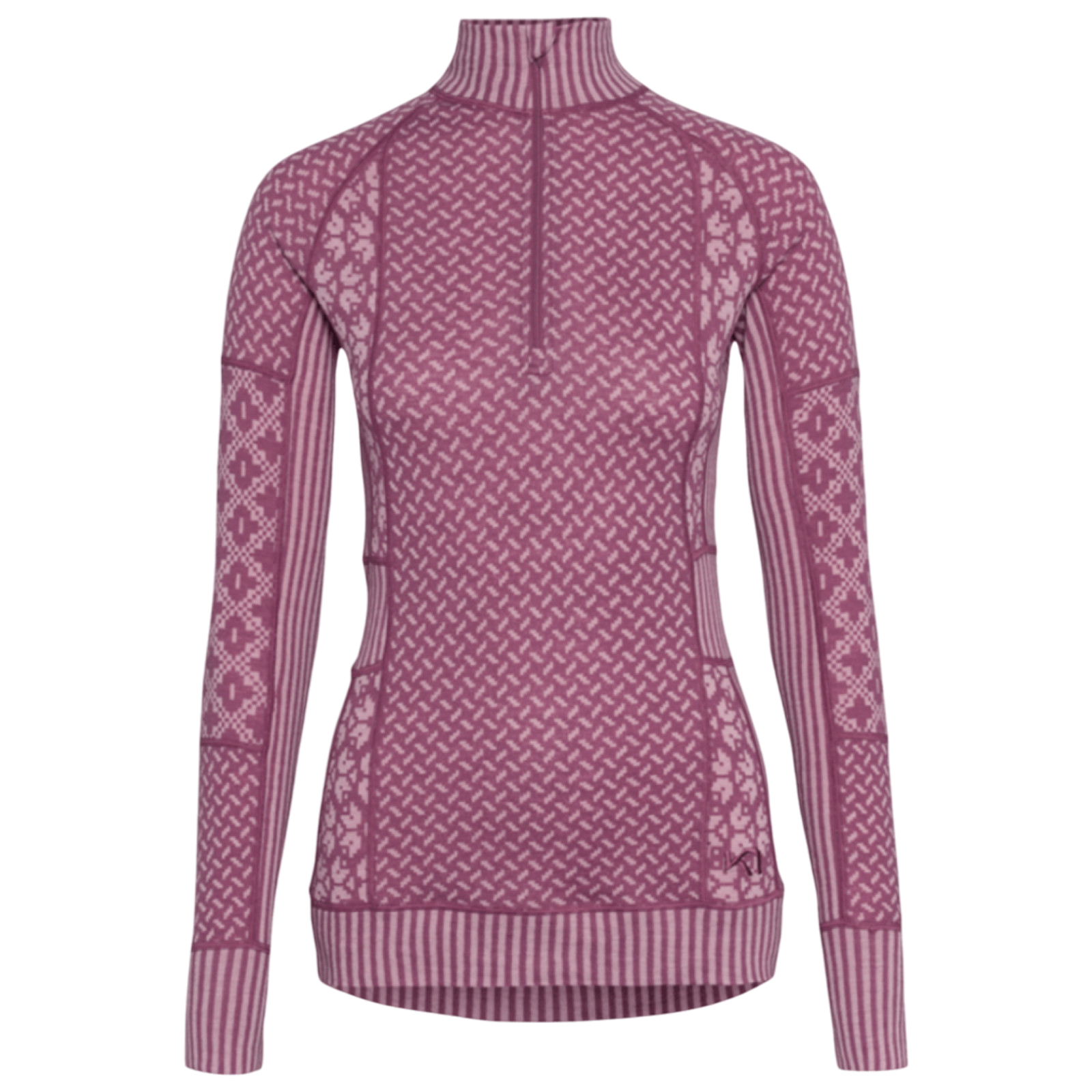 Thermo Shirt Merinowolle Smekker H/Z plum