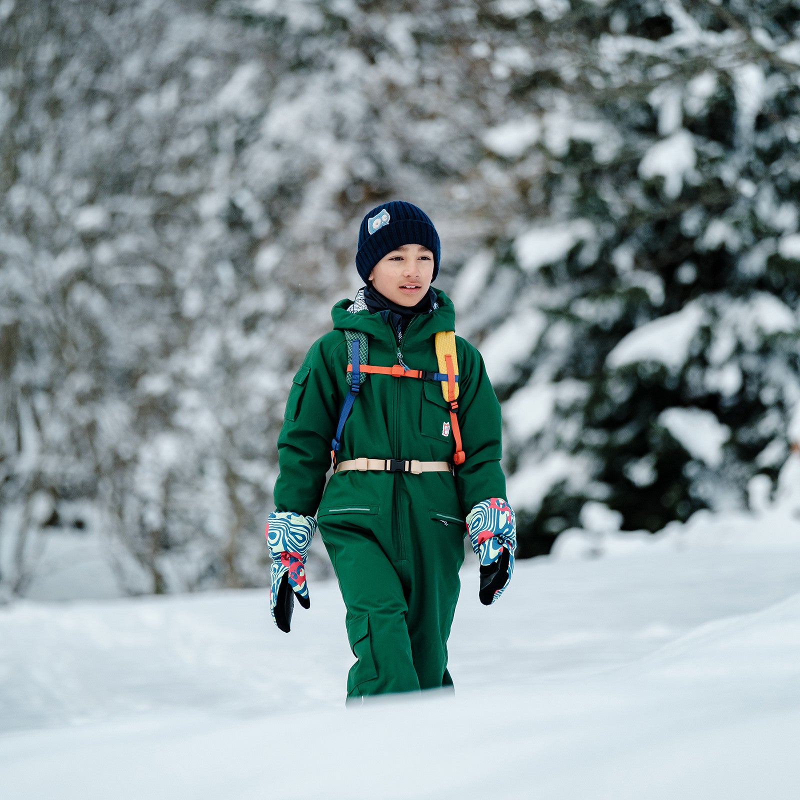 Fäustlinge Statement Legna polka" Blue marin"