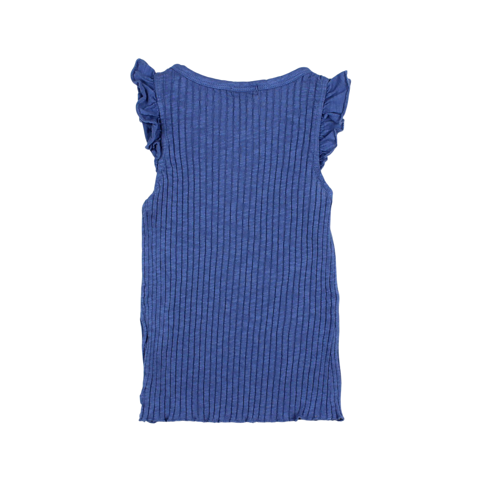 Top Rib Ruffle Royal Blue