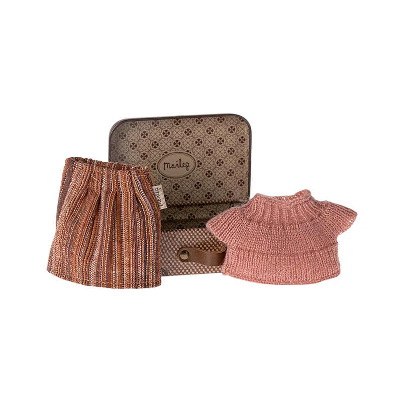 Maileg mouse clothes set in a suitcase Grandma