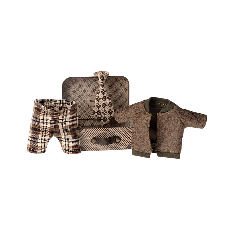 Maileg mouse clothes set in suitcase Grandpa