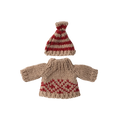 Maileg mouse knitted sweater and hat mom