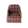 Fauteuil souris Maileg à carreaux rouges
