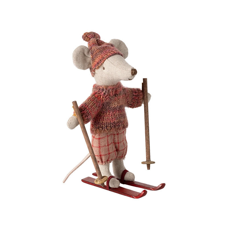 Maileg mouse big sister with ski set