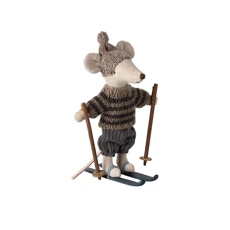 Maileg mouse big brother with ski set