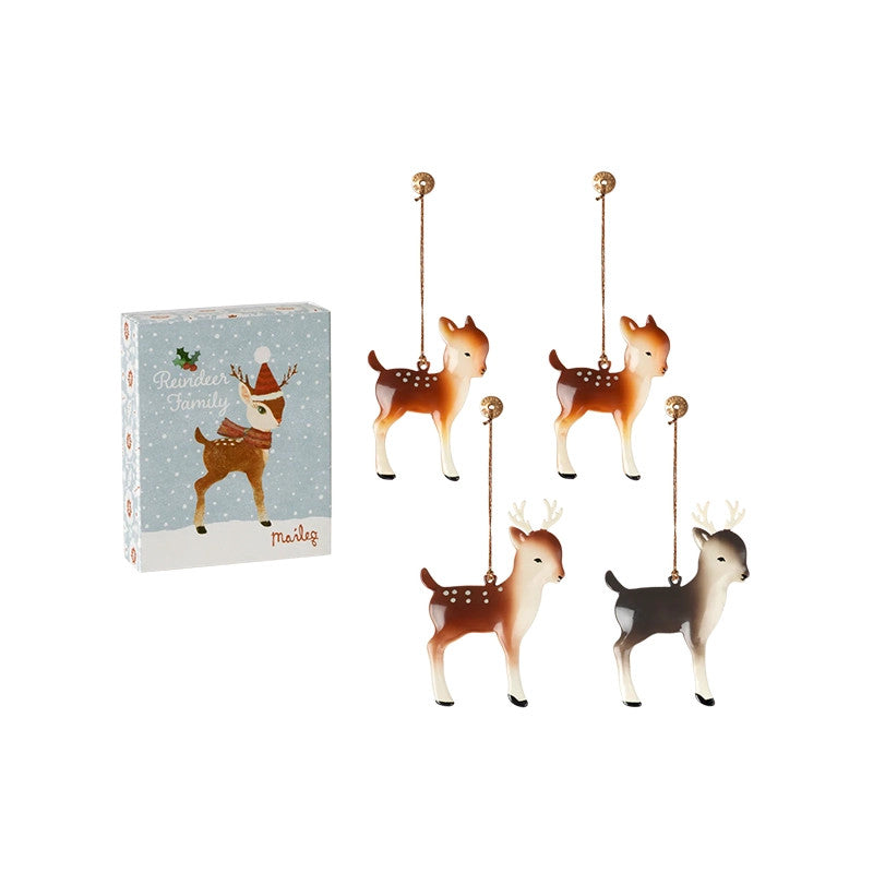 Metallornament Rentierfamilie