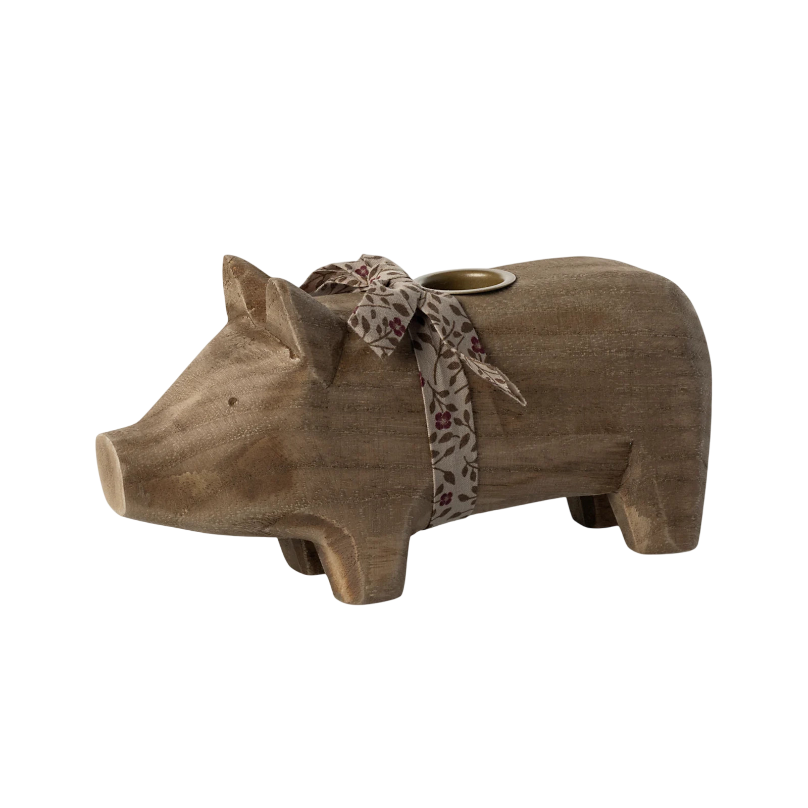 Candle holder Medium pig nature