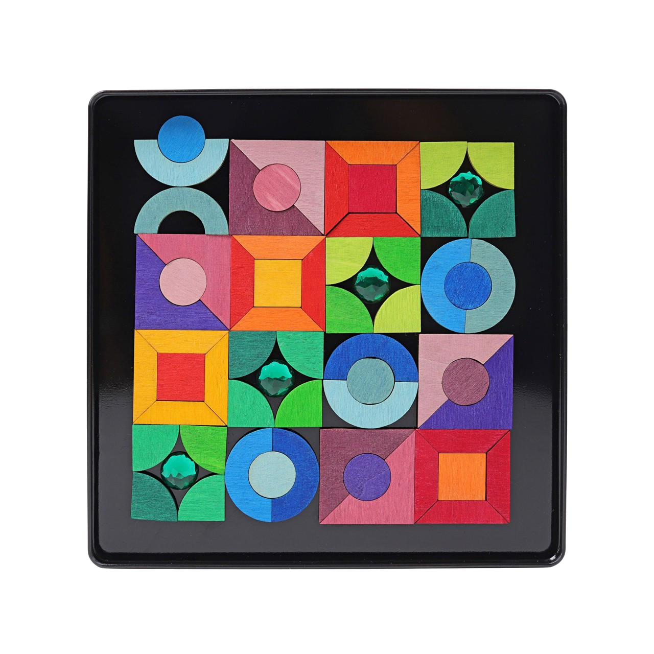 GRIMM's magnetic game basic shapes and glitter stones