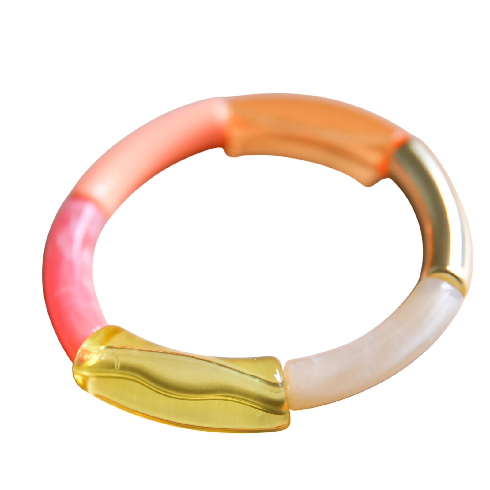 Bracelet Tube Set2 rose beige or violet rose