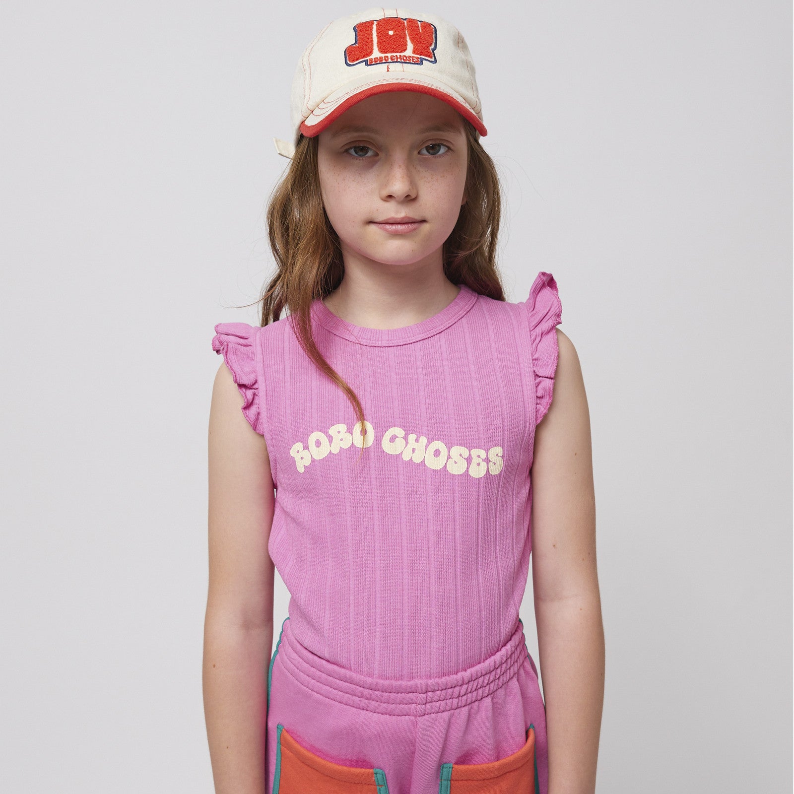 T-shirt Wavy Bobo Choses Ruffled Fuchsia