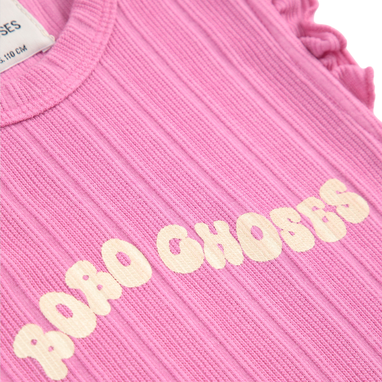 T-shirt Wavy Bobo Choses Ruffled Fuchsia