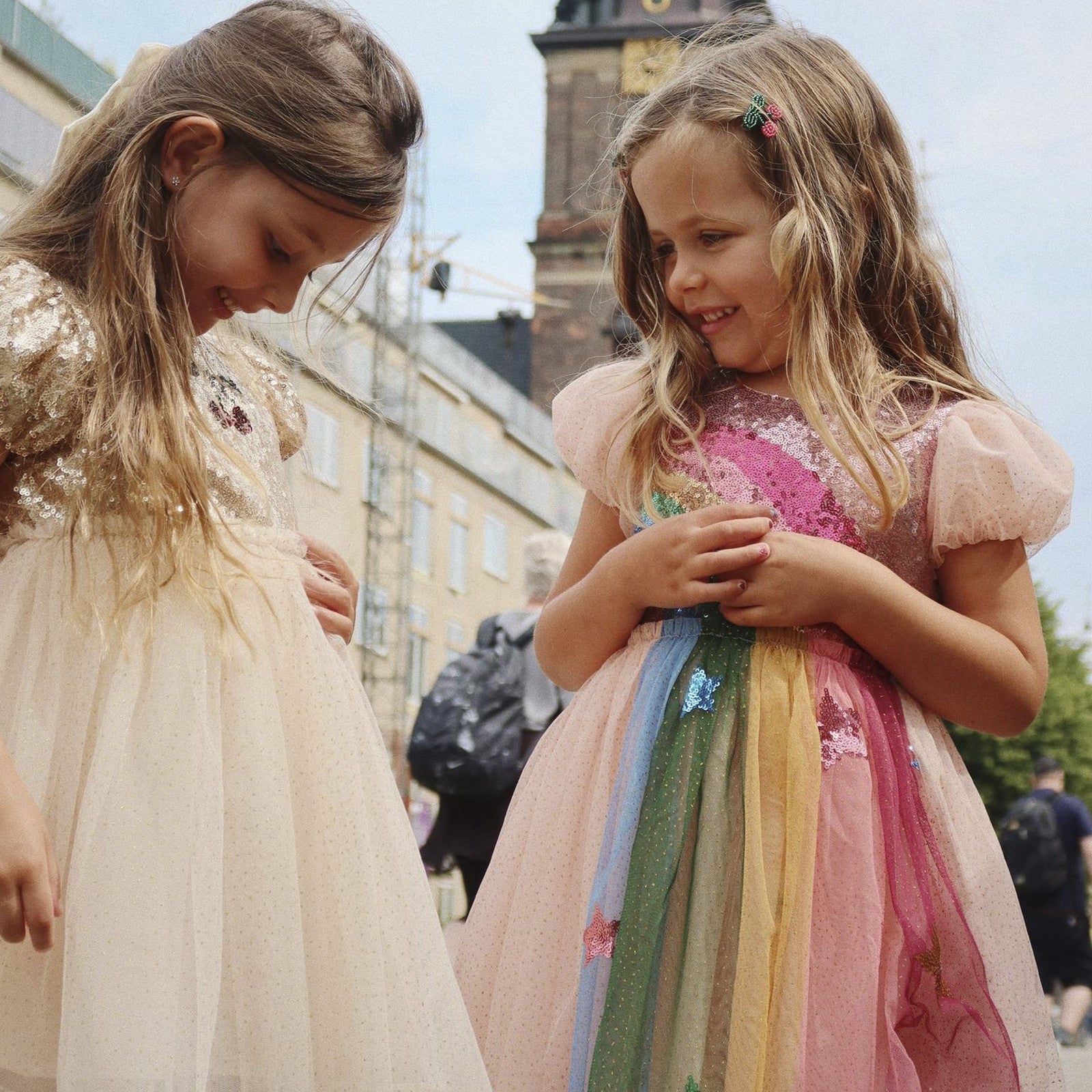 Robe Odette Rainbow Evening Sand