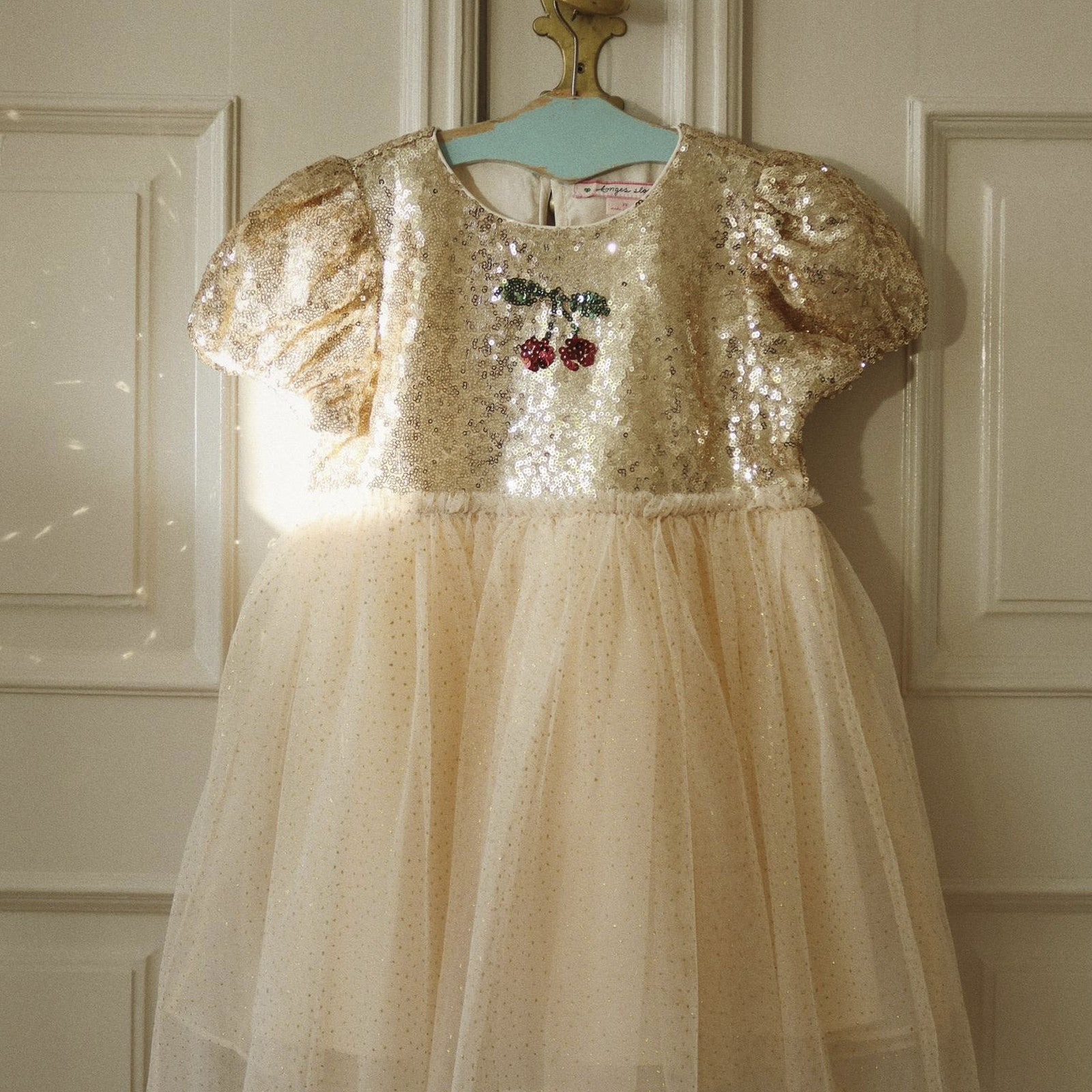 Kleid Starla Puff Sleeve Gold Blush