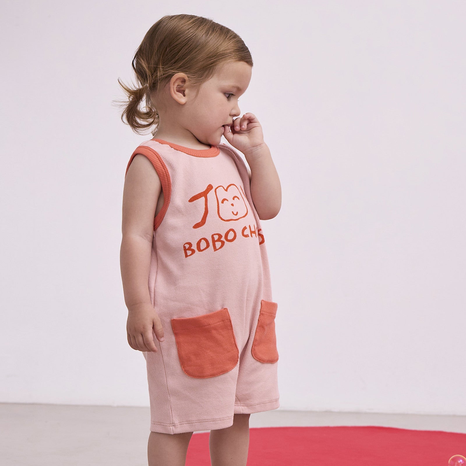 Baby one-piece Smiling Light Pink