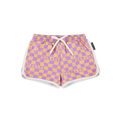 Badeshorts UPF 50+ Checkered Beach Purple