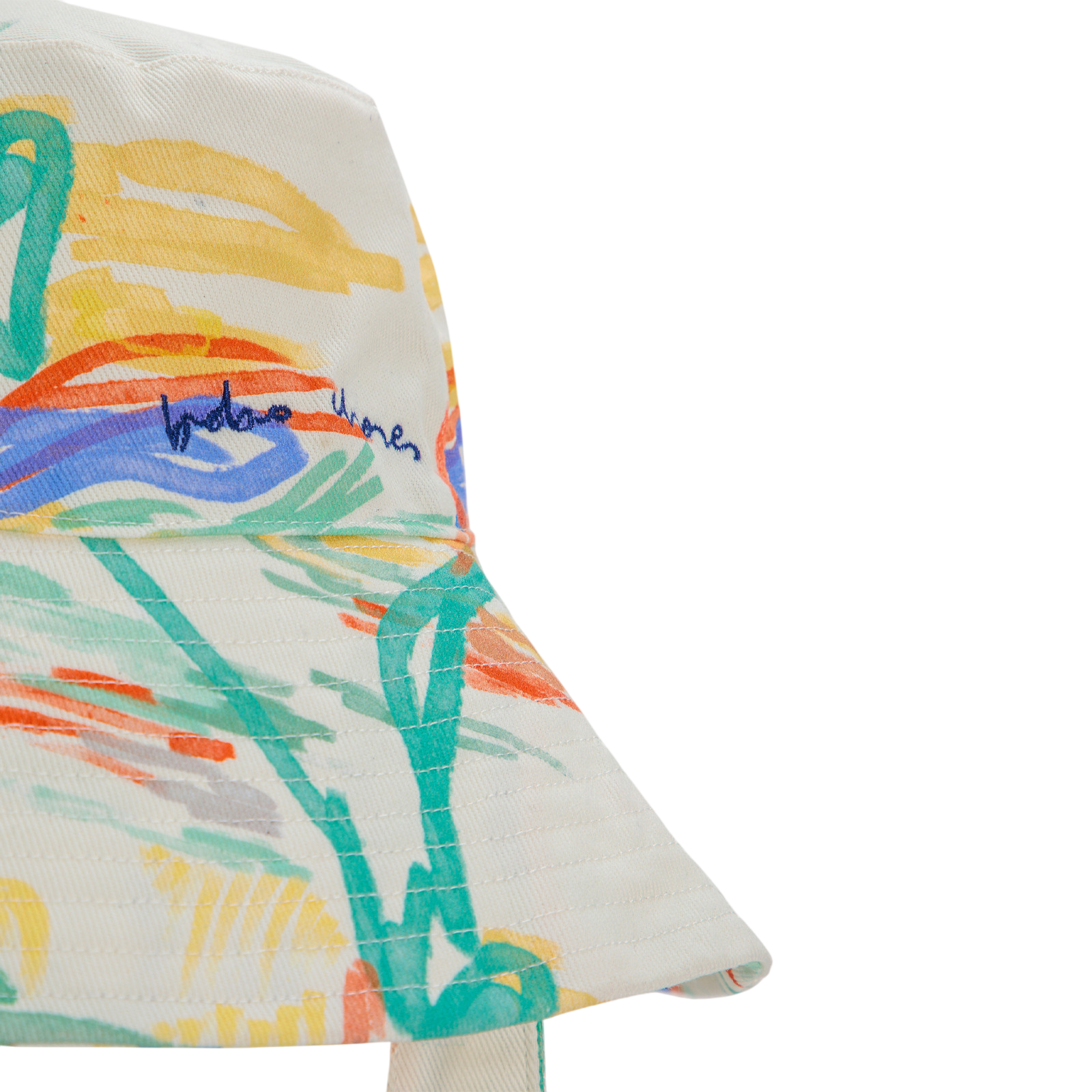 Chapeau de pêcheur Landscape Print Canvas Beige