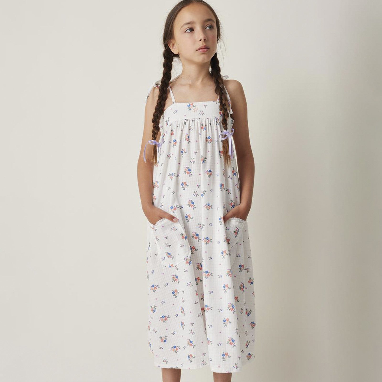 Kleid Flower Print Off White