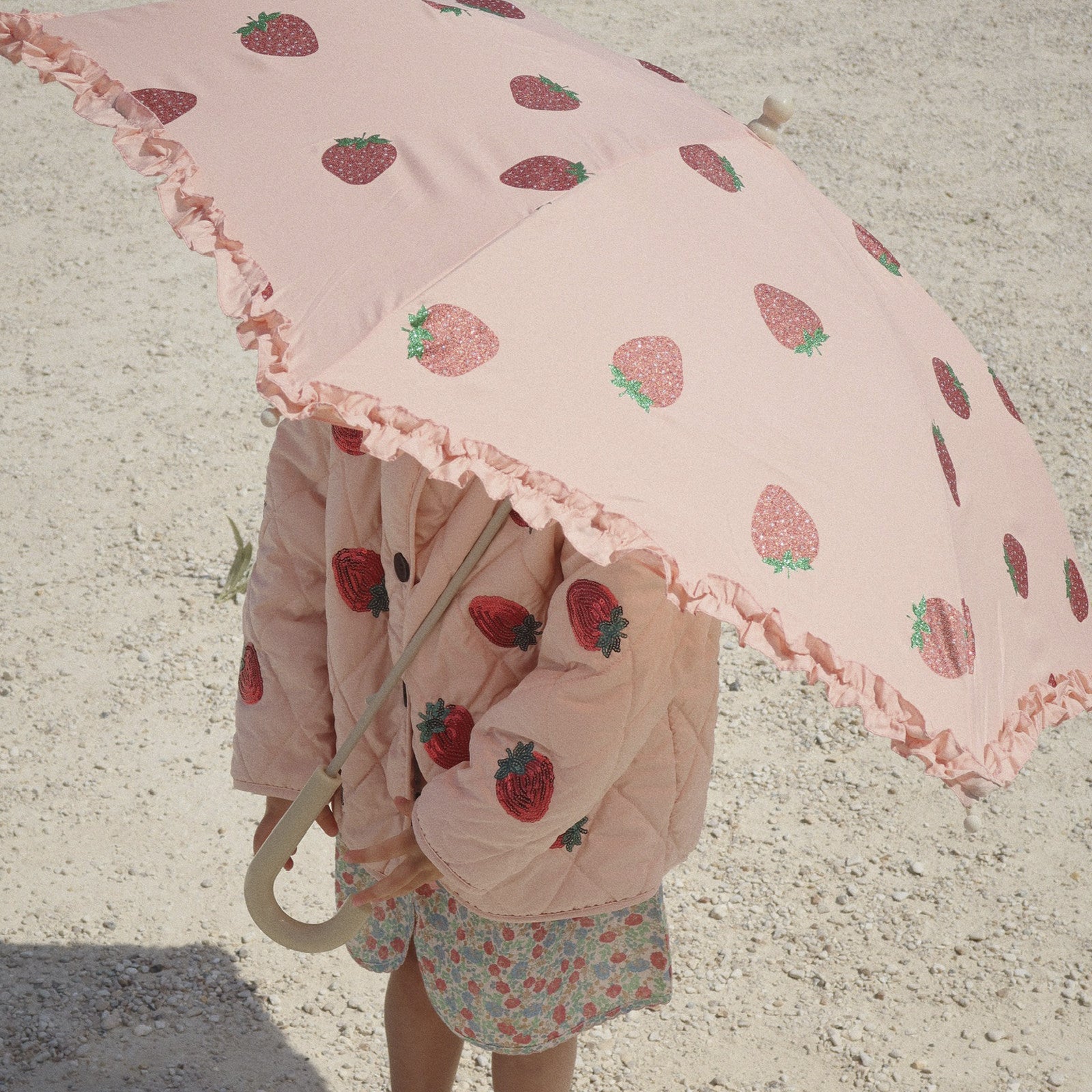Regenschirm Frill Strawberry Glitter