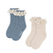 Set of 2 Pointelle Blue Mix socks