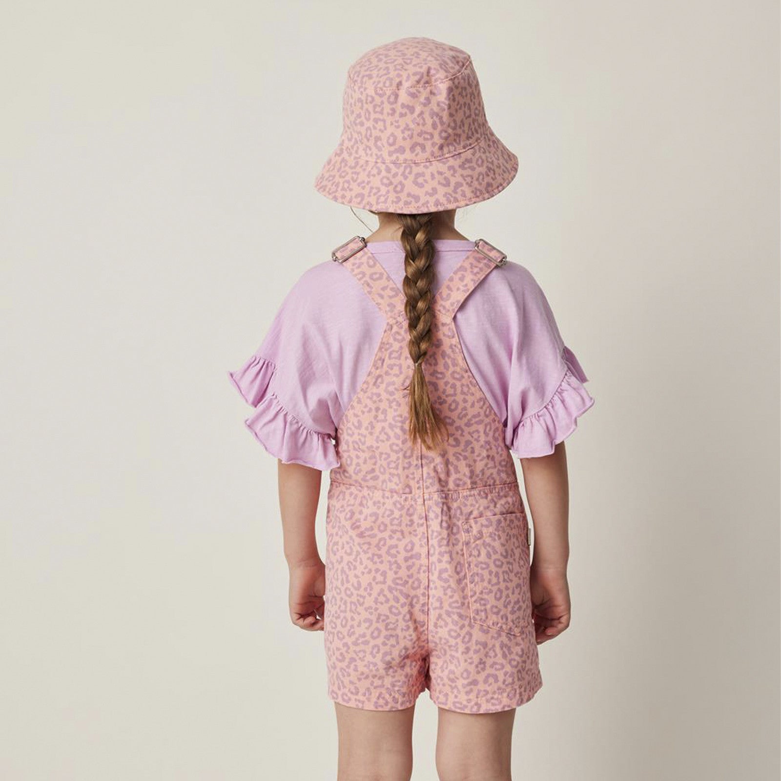 Latzhose Animal Print Overall Dark Pink