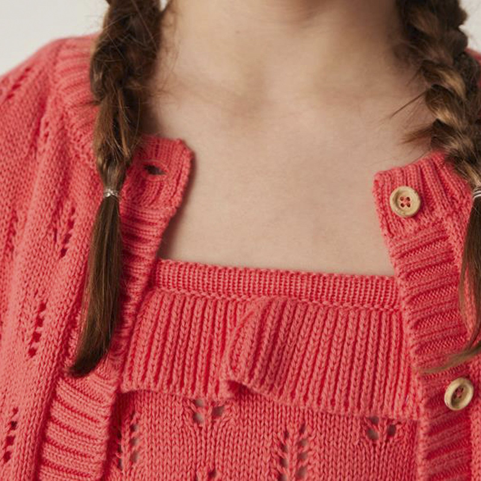 Cardigan Flowers Pink Fluor