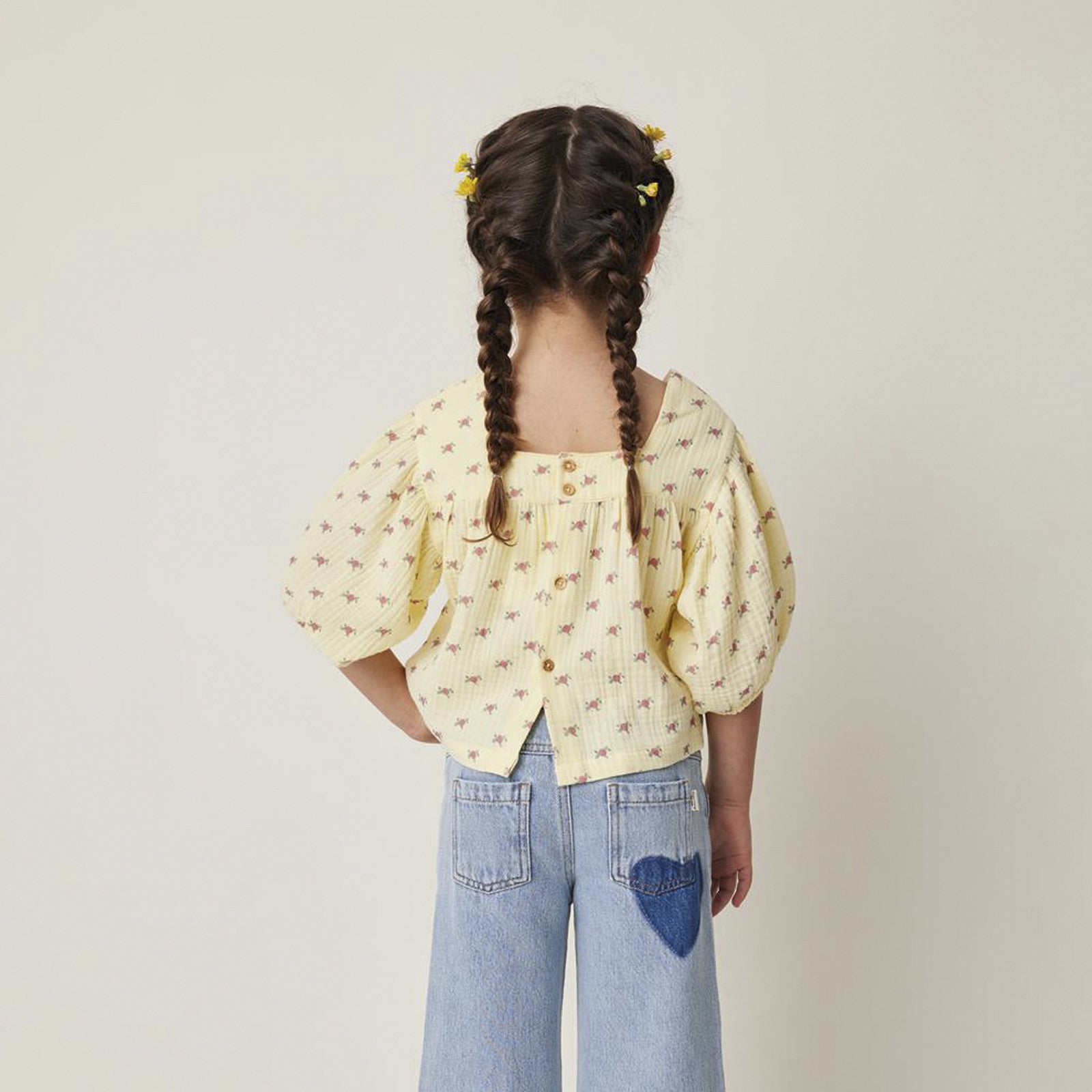 Blouse Flower Print Yellow