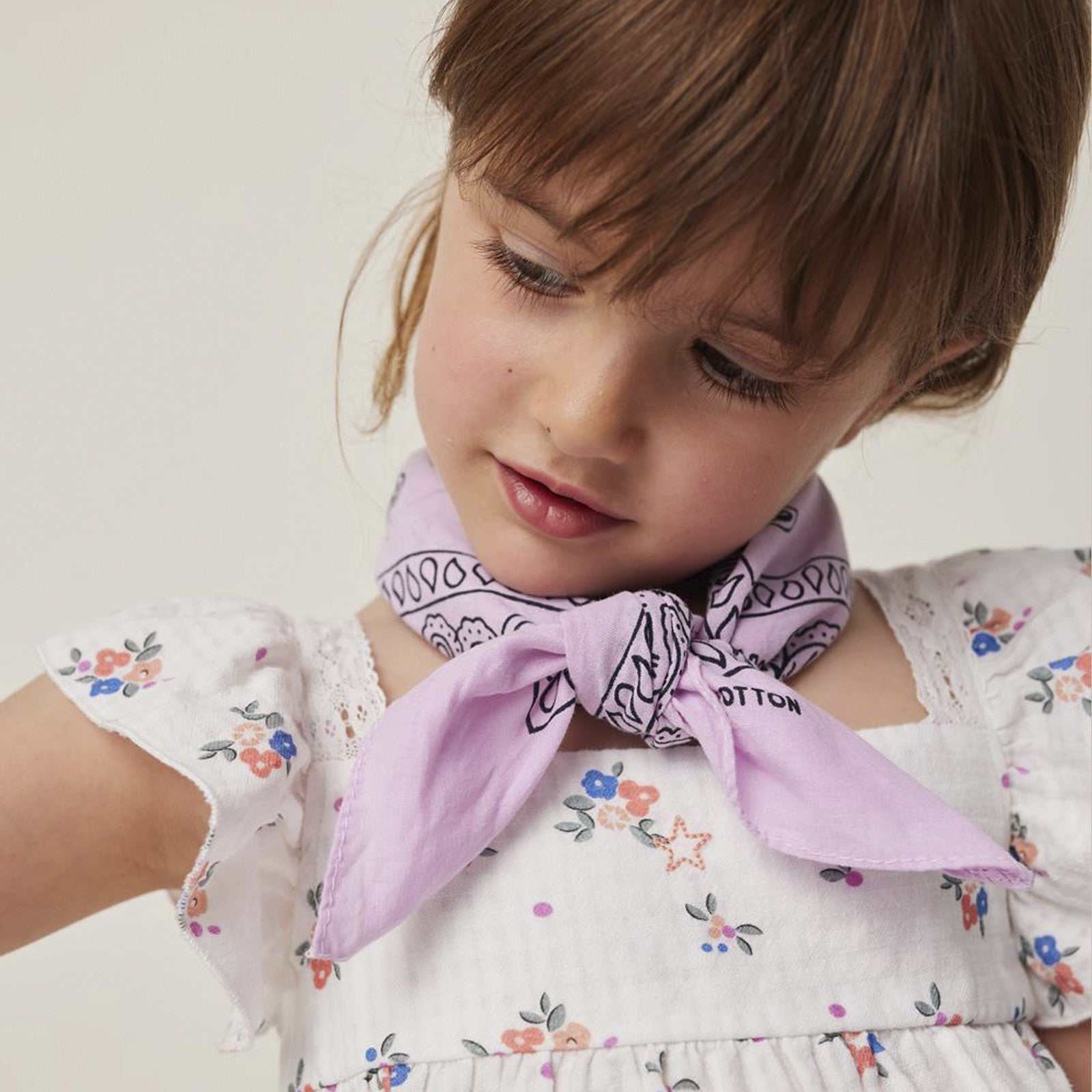 Blouse Flower Print Off White