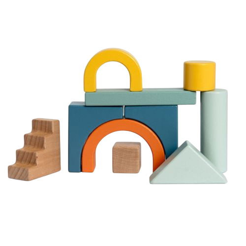 Bauklötze aus Holz Blau