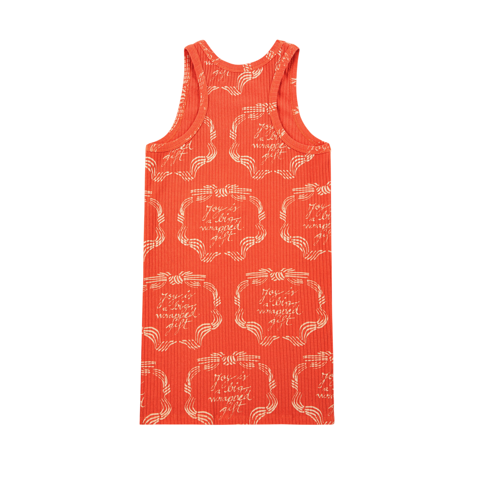 Dress Ribbon Gift All Over Midi Red