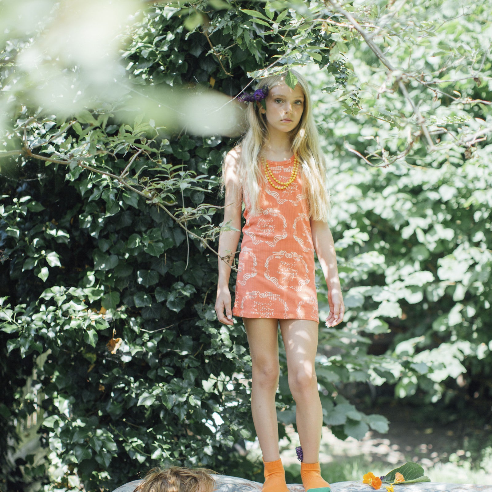 Dress Ribbon Gift All Over Midi Red