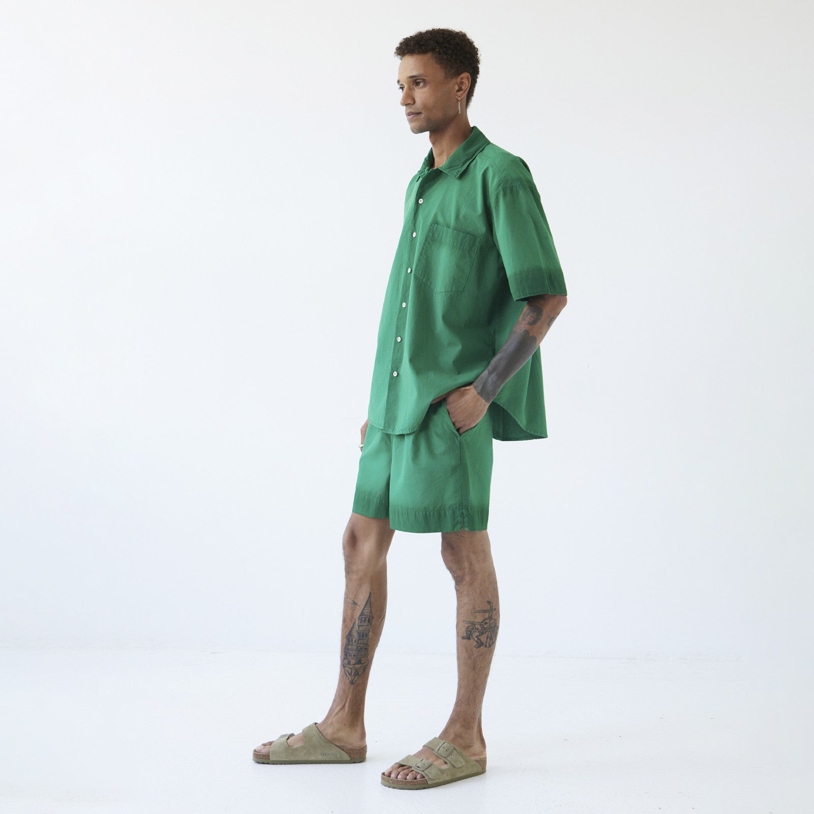 John Shirt shortsleeve spinach