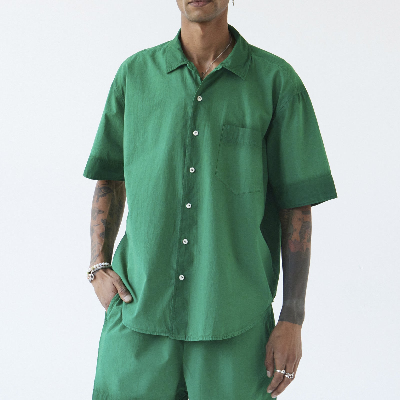 John Shirt shortsleeve spinach