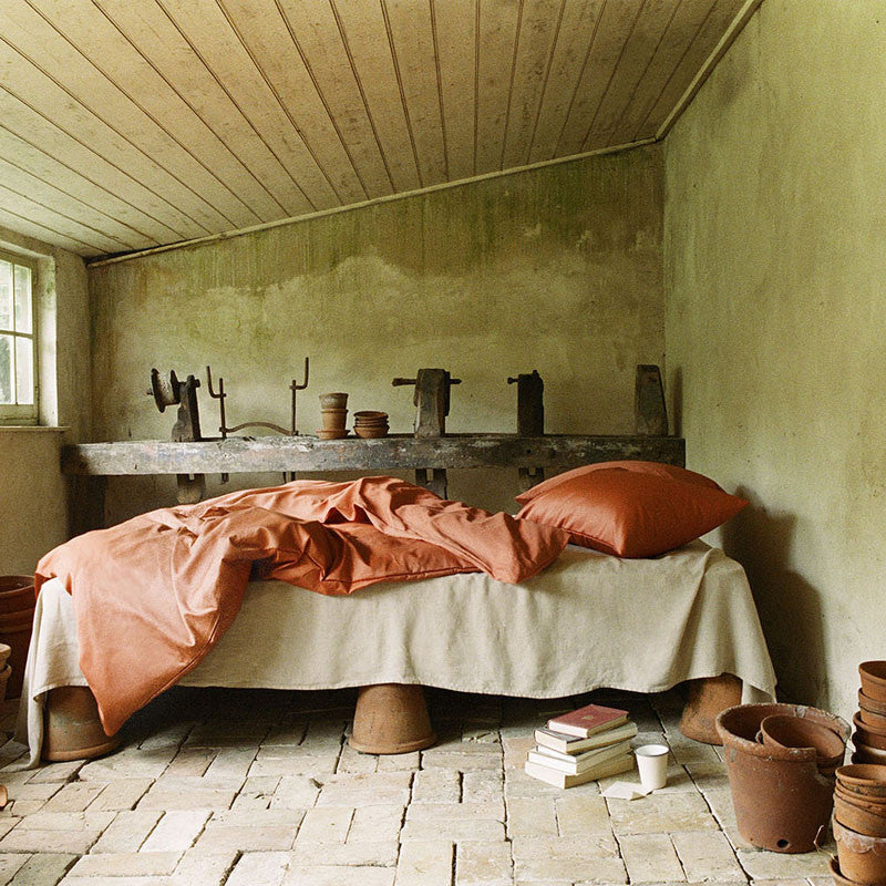 BRAGA Housse de couette dark brick, 200x210 cm