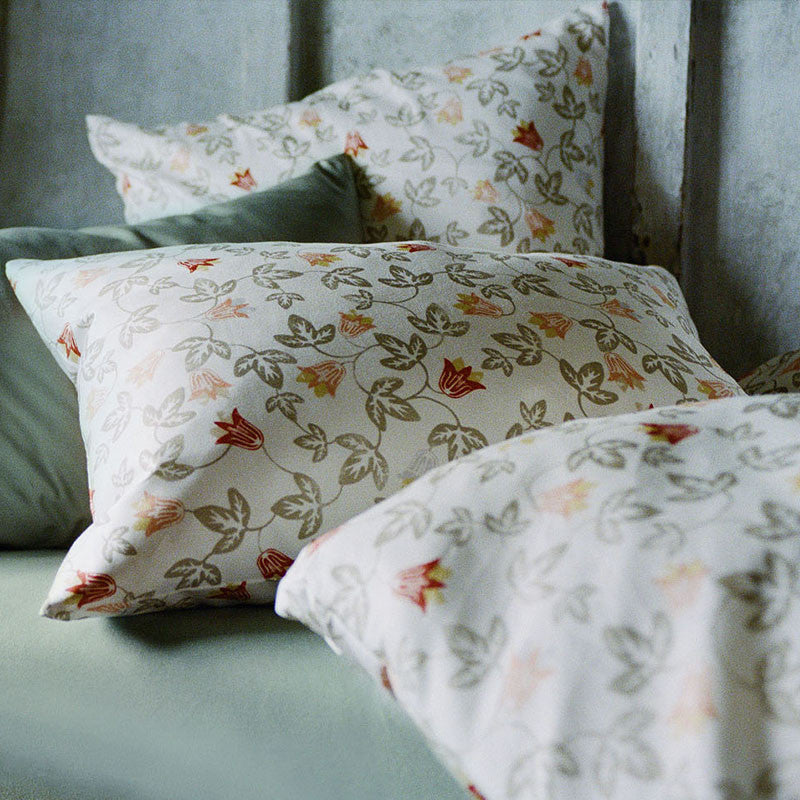 YOXFORD cushion cover white/eucalyptus 65x65 cm